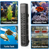 HiTauing Aquarium Heater, 50W/100W/200W/300W/500W Submersible Fish Tank Heater with Over-Temperature Protection and Automatic Power-Off When Leaving Water for Saltwater and Freshwater