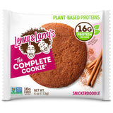 Lenny & Larry's The Complete Cookie, Snickerdoodle, Soft Baked, 16g Plant Protein, Vegan, Non-GMO, 4 Ounce Cookie (Pack of 12)