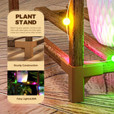 Bamworld Plant Stand with Fairy Lights 3 Tiers 7 Potted Ladder Plant Holder Wood Flower Stand for Home Decor, Plant Gift