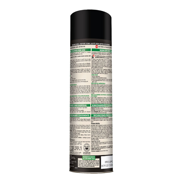 Spectracide Carpenter Bee And Ground-Nesting Yellowjacket Killer Foaming Aerosol 16 Ounce (Pack of 12), Expands To Where Insects Live