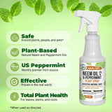 Neem Oil & Peppermint Cold-Pressed, Natural Plant Spray, 16oz