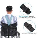 Fanwer Wheelchair Seat Belt, Non-Slip and Drop-Resistant Wheelchair Safety Belt with Adjustable Straps Metal Buckles for The Elderly