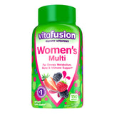 Vitafusion Womens Multivitamin Gummies, Berry Flavored Daily Vitamins for Women & Extra Strength Vitamin D3 Gummy, Strawberry Flavored Bone and Immune System Support