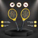 DEVOGUE® Electric Fly Swatter Bug Zapper Battery Operated Flies Killer Indoor & Outdoor Pest Control Mosquito and Insect Catcher Racket