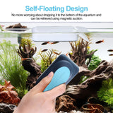 fishkeeper Aquarium Magnetic Glass Cleaner, Fish Tank Algae Magnet Cleaning Tool with Algae Scraper for Glass Aquariums Tank, Floating Scrubber Brush, 2 Detachable Scrapers, Small