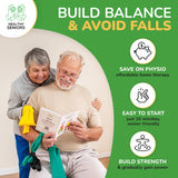 Healthy Seniors Chair Exercises for Seniors - Two Resistance Bands, Handles, and Printed Exercise Guide. Adjustable Fitness Equipment for Seniors, Elderly Home. Occupational & Physical Therapy Aids