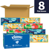 Kleenex Expressions Trusted Care Facial Tissues, 8 Flat Boxes, 160 Tissues per Box, 2-Ply (1,280 Total Tissues), Packaging May Vary