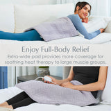 Pure Enrichment PureRadiance Ultra-Wide Heating Pad - 6 Heat Settings, Soft Faux Fur, 20" x 24", Machine Washable