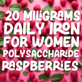 Iron Supplement for Women Iron Drops Daily Support, 20mg of Polysaccharide Iron Complex Iron Free Taste, Natural Sweeteners, Vegan and Pareben Free (Berry Daiquiri, 4 Fl Oz)