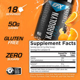 EFX Sports Karbolyn Fuel | Fast-Absorbing Carbohydrate Powder | Carb Load, Sustained Energy, Quick Recovery | Stimulant Free | 18 Servings (Orange)