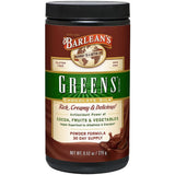 Barlean's Chocolate Greens Powder, Daily Fruits & Veggies Superfood Supplement, Green Antioxidant Blend & Fiber Super Power Smoothie Mix, 9.52 oz