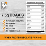 It's Just! - Whey Protein Isolate, WPI-90%, Unflavored, Grass-Fed Dairy Cows, Product of UK, 30g Protein, Keto Friendly