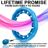 Infinity Weighted Hula Fit Hoop for Adult Weight Loss, 2 in 1 Smart Fitness Exercise Hoop for Women Abs Workout, Fit on Form 24/28/32 Detachable Knots