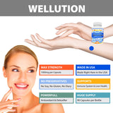 WELLUTION Skin Brightening Herbal Supplement - 90 Capsules for Clear, Glossy, and Smooth Skin - Glutathione Whitening Pills