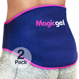 Magic Gel Ice Pack for Back Pain Relief | 2 Pack Lower Back Wrap for Hot or Cold Therapy | Relief for Lower Lumbar, Sciatic Nerve, Herniated or Degenerative Disc, Coccyx, Tailbone Pain