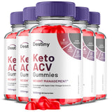 (5 Pack) Destiny Keto ACV Gummies, Destiny Keto ACV Gummies Advanced Weight Loss 1000MG - Destiny Keto ACV Plus Keto Ketogenic Rapid Ketosis Ketones Apple Cider Vinegar Supplement (300 Gummies)