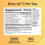 Jarrow Formulas BoneUp Three Per Day - 180 Capsules - 60 Servings - For Bone Support & Skeletal Nutrition - Includes Naturally Derived Vitamin D3, K2 (as MK-7) & 1000mg Calcium - Gluten Free - Non-GMO