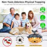 2Pcs Flea Traps for Inside Your Home New Upgrade Flea Trap Indoor with 8 Sticky Disc&6 LED Bulbs&2 Adjustable Electric Wires Pet&Kid Safe,Non Toxic&Odorless Flea Catcher Sticky Bed Bug Trap for Home