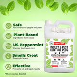 Insect & Pest Control Plus – Natural Mint Oil Repellent and Insect Killer Spray, 1 Gallon