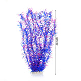 JIHAQUA Aquarium Decor Plastic Plants Extra Large 21 Inches Artificial Fish Tank Plants Tall Fish Tank Decorations (Purple 2pcs)