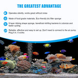 AQQA Aquarium Sponge Filter, Power Driven Double Biochemical Water Filter, Quiet Submersible Foam Filter with 2 Extra Sponges, 1 Bag of Filtered Ceramic Balls for Fresh and Salt Water Fish Tank (S)