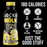 Jocko Mölk Protein Shakes – Naturally Flavored Protein Drinks, KETO Friendly, No Added Sugar, 30g Grass Fed Protein - Ready to Drink, 12 FL Oz, 12pk, Liquid (Banana Cream)