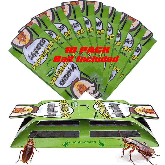 Roach Killer,Roach Killer Indoor infestation,Cockroach Home,Roach Traps,Cockroach Bait,Roach Motel,Child & Pet Friendly (10 Pack)