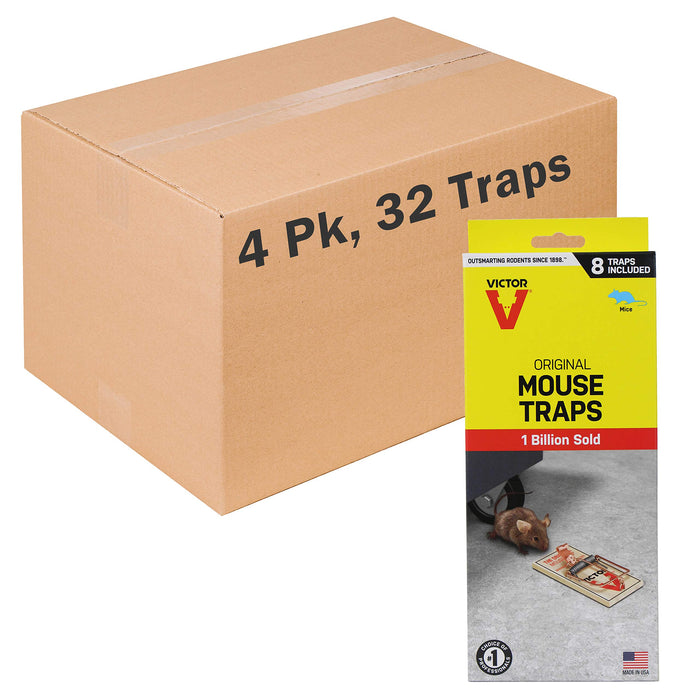 Victor M158-4 Metal Pedal Mouse Trap, 32 Traps