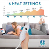 DAILYLIFE Heating Pad 12"x24" for Pain Relief, Microplush Electric Heating Pads with 6 Heat Settings, Fast-Heating Technology, Auto Shut Off, Great for Back, Neck, and Cramps, Blue