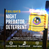 Fox Lights Night Predator Deterrent Control Light w/Flashing LEDs - Animal Repellent Repeller Device Protection Guard for Flocks, Garden, Crops & Chicken Coop Used by Professional Ranchers/Farmers