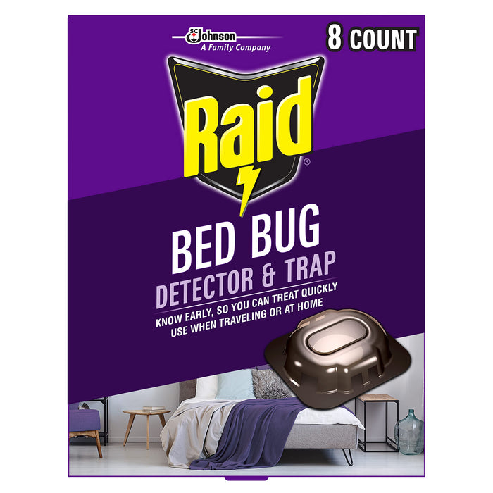 Raid Bed Bug Detector & Trap, 8 ct