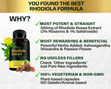 Rhodiola Rosea Supplement High Potency Extract 500mg - 3% Rosavins 1% Salidrosides with Ashwagandha Shisandra Passion Flower Herb Powder Capsules - Natural Way to Relieve Stress - Pills for Energy