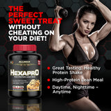 ALLMAX HEXAPRO, Chocolate Peanut Butter - 5 lb - 25 Grams of Protein Per Serving - 8-Hour Sustained Release - Zero Sugar - 52 Servings