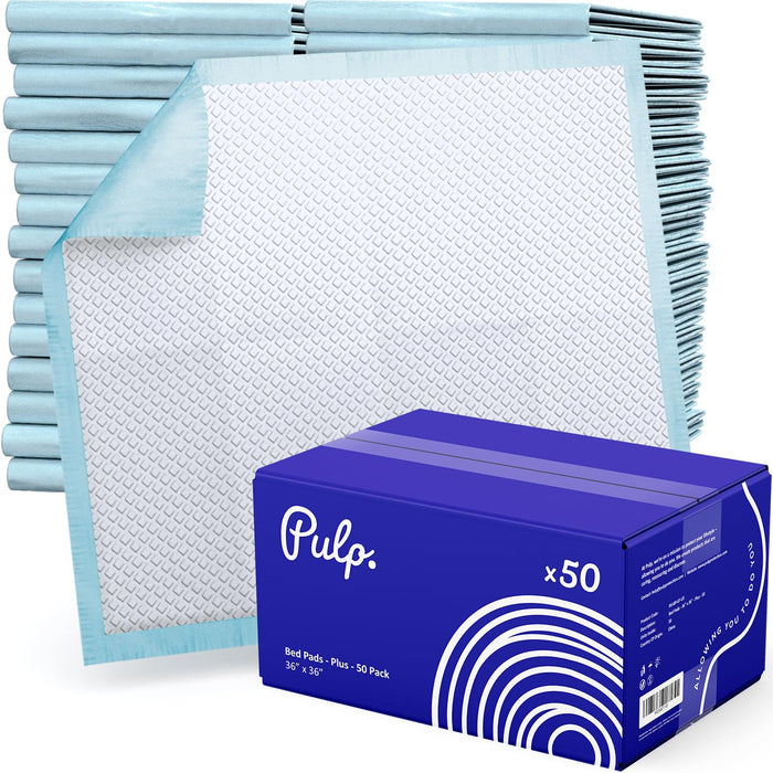 50 x Extra Large 36" x 36" Ultra Absorbent Disposable Incontinence Bed Pads | High Absorbency Waterproof Protective Underpads for Mattress, Sofa & Chair for Babies, Children, Adults, & Elderly & Pets