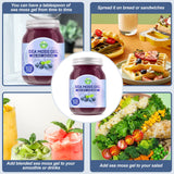 Sea Moss Gel, 18.5OZ Organic Raw Flavored Irish Seamoss Gel Immune and Digestive Support Vitamin Mineral Antioxidant Supplements, Blueberry