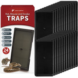 LULUCATCH Super Glue Traps 24 Pack for Mice & Snakes, Larger, Heavier Sticky Traps with Non-Toxic Glue. Sticky Mouse Traps Indoor, Easy to Set, Safe to Children & Pets