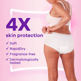 Always Discreet Adult for Sensitive Skin Underwear L Maximum Plus Absorbency Four Times Skin Protection Soft Dermatologically Tested Fragrance-Free, 42 Count