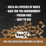 VoleX - Effective Against All Species of Voles. Safe for Use Around People, Pets, Livestock, and Wildlife (3 pounds)