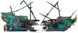 Penn-Plax Shipwreck Aquarium Decoration Ornament with Moving Masts, Lifeboat, and Bubble Action