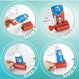 Toothpaste Squeezer Tube Roller Stainless Steel Tube Squeezer Rollers, Saves Toothpaste, Creams, Puts an end to Waste (Red)