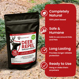 Predator Guard Repellent Plants Pouches - Stop Deer and Rabbits Eating Plants Trees Gardens and Vegetables - 10 Pack Lasts 12 Months - All Natural Ingredients (Deer Repel)