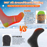 Heated Socks for Women Men 2024 Upgrade Heated Ski Socks 5000mAh*2 Rechargeable Electric Heated Socks APP Control Thermal Socks for Hunting Skating Skiing Bindings Outdoor