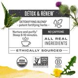 Numi Organic Dandelion Detox Tea, 16 Tea Bags (Pack of 3), Dandelion, Nestle, and Milk Thistle, Caffeine Free