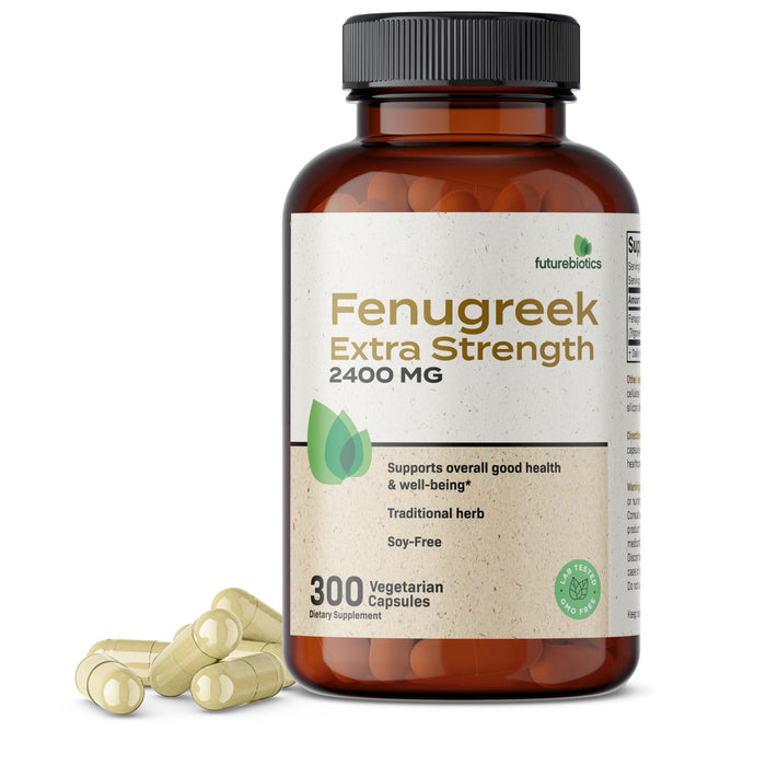 Futurebiotics Fenugreek Extra Strength 2400 MG Supports Overall Good Health & Well-Being, Non-GMO, 300 Vegetarian Capsules