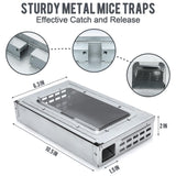 Multi Catch Humane Mouse Traps - Live Mouse Traps Catch and Release Rat Traps with Clear Top, Reusable Mice Traps for Indoor and Outdoor, Pet and Kids Friendly, Easy to Set, 6 Pack