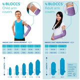 BLOCCS Waterproof Arm Cast Covers for Shower - #ASA70 - Adult Short Arm