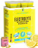 KEY NUTRIENTS Electrolytes Hydration Packets - Refreshing Lemonade 40 Pack - Travel Hydration Powder - No Sugar, No Calories, Gluten Free - Made in USA