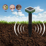 Upgrade Mole Repellent for lawns Gopher Repellent Ultrasonic Solar Powered Snake Repellent Deterrent Mole Repeller Vole Repellent Outdoor Lawns Garden Yard All Pests Sonic Spikes Stakes Chaser (6)