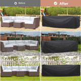 Patio Furniture Set Cover Waterproof, Mrrihand Outdoor Sectional Sofa Set Cover Heavy Duty 600D Table and Chair Set Cover 98" L× 78" W× 30" H