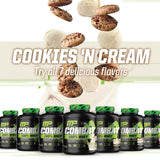 MusclePharm Combat 100% Whey, Cookies ‘N’ Cream - 5 lb Protein Powder - Gluten Free - 70 Servings